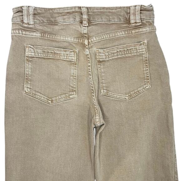 Sezane Pan talon Manu Jeans Cuffed Pants tan preppy normcore clean girl scandi - Picture 6 of 10